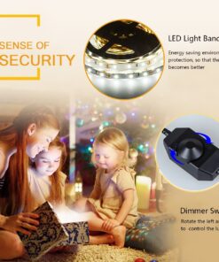 JUNWEN 16.4ft White Led Strip Lights, 12V Outdoor Led Strip Lights Waterproof Flexible Led Light Strip Indoor Plug in Cuttable SMD2835 Dimmable led Strip Light for Bedroom Cabinet Kitchen TV Hallway Daylight White 30 71hnaN4H8UL