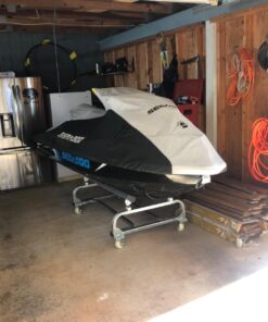 ECOTRIC Watercraft PWC Dolly Boat Jet Ski Stand Storage Trailer Watercraft Cart Watercraft Dolly PWC Dock Slipway Cart Adjustable Bunks W/ 4 Casters and 2 Brakes 1000lb Capacity 61 71hng5rBUL