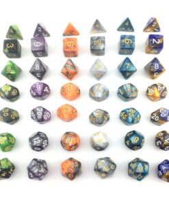 SmartDealsPro 6 x 7 Sets(42 Pieces) Double Colors Polyhedral Dice Set with Pouches for Dungeons and Dragons DND RPG MTG Table Games D4 D6 D8 D10 D12 D20 (6-Colors Set 2) Color 1 27 71hnvVwfIYL