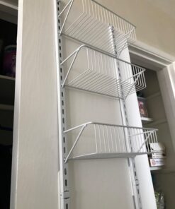 ClosetMaid Adjustable Organizer Rack with Baskets Wall or Over Door Mount, for Kitchen, Pantry, Utility Room, Closet, 12 in. W, White Finish, Inch 12-Inch 49 71ho9R281dL