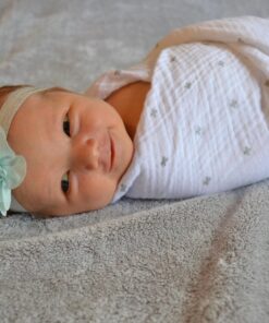 Ziggy Baby Muslin Baby Swaddle Blankets - 3 Pack - Gender Neutral for Boys and Girls - Chevron, Arrow, Cross, Grey/White (47x47) Grey-white 39 71hoFOFulnL