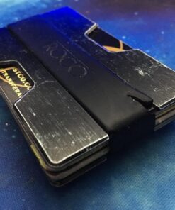 ROCO MINIMALIST Aluminum Slim Wallet RFID BLOCKING Money Clip - No.2 Black 47 71hoypknr7L