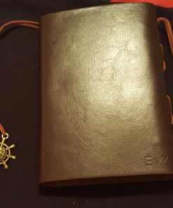 EvZ Leather Writing Journal Notebook, 7 Inches Vintage Nautical Spiral Blank String Diary Notepad Sketchbook Travel to Write in, Unlined Paper, Retro Pendants, Classic Embossed, Coffee 58 71hozgJf2fL