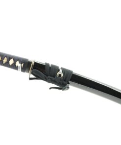 Handmade Sword - Fully Practical Samurai Tanto Sword, Musashi Tsuba, 1080 Carbon Steel, Hand Forged Heat Tempered, Full Tang, Sharp, Back Scabbard, Certificate 11 71hpaKQ8IzL