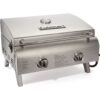 Cuisinart CGG-306 Chef's Style Portable Propane Tabletop 20,000, Professional Gas Grill, Two 10,000 BTU Burners, Stainless Steel Professional Gas Grill, Two-Burner, Stainless Steel 39 71hptEEMRNL