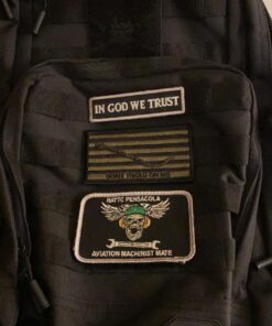 EmbTao in GOD We Trust Embroidered Tactical Morale Fastener Hook&Loop Patch - Black & White 25 71hptykIb8L 1