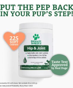 Advanced Hip & Joint Supplement for Dogs, 225 Soft Chews, All Natural Glucosamine, Chondroitin, MSM & CoQ10 For Healthy Hips & Joints, Made in the USA Chicken - 225 Count 27 71hq7EEUlwL 3