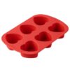 Wilton Mini Silicone Heart Mold, 6-Cavity Silicone Mold for Heart Shaped Cookies and Candy, Red 17 71hq86mp5pL