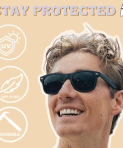 ShadyVEU Super Dark Black Lens Round Sunglasses UV Protection Spring Hinge Soft Matte Frame Fashion Shades 26 71hq9FftxhL