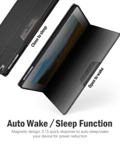 Antbox iPad 6th/5th Generation Case 9.7'' Vegan Leather Case Compatible with iPad Air 2/iPad Pro 9.7''/Air 1 with Apple Pencil Holder Magnetic Clasp Design (Black) Black 31 71hqwk6MaML