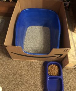 Van Ness Pets Large Open High Sided Cat Litter Box, Blue, CP2HS Pack of 1 38 71hrK4fcS0L
