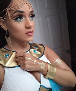 Terra Tattoos Metallic Gold Henna Temporary Tats 75+ Mandala Tattoos Feathers, Dream Catcher, Arrows Waterproof Nontoxic Long Lasting for Beach, Festivals, & Parties 31 71hrUqQQVBL