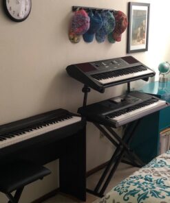 On-Stage KSA7500 Universal Second Tier for X-Style Keyboard Stand (for Stacking Keyboards, Electric Pianos, Synths, and Organs, 60 lb Capacity, Adjustable, Nonslip Arms and Feet, Metal, Black) 41 71hrjFjeJpL