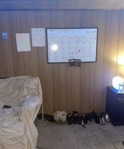 JILoffice Dry Erase Calendar Whiteboard - Magnetic White Board Calendar Monthly 36 X 24 Inch, Black Aluminum Frame Wall Mounted Board for Office Home and School Calendar 36 x 24 Inch 30 71ht19LvzsL