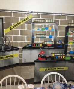 Science Lab Backdrop Banner (9 feet long) Science Party, Classroom and VBS Wall Decor 8 71htRyNSdCL