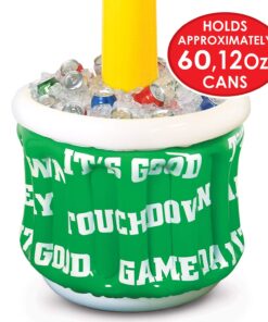 Beistle Inflatable Football Goal Post Cooler With Football, 74” x 28” Holds approx. 60 12oz. Cans – Inflatable Cooler, Drink Containers for Parties, Football Party Decorations, Game Day Coolers Goal Post Cooler w/Football 11 71htunAoiCL