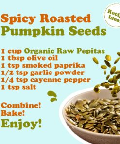 Organic Raw Pepitas, 2 Pounds – Non-GMO, Pumpkin Seed Kernels, Unsalted, No Oil, No Shell, Vegan, Kosher, Bulk. Keto Snack. High in Protein, Essential Fatty Acids. Great for Baking, and as a Topping pumpkin, kosher 2 Pound (Pack of 1) 16 71huQsSjkqL
