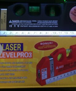 Laser Level Line Tool, Qooltek Multipurpose Cross Line Laser 8 feet Measure Tape Ruler Adjusted Standard and Metric Rulers for hanging pictures 38 71huxZO3vfL