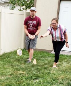 Rollors Backyard Game - The #1 Lawn Game for Summertime Fun, Tailgating, Camping, Parties, BBQs, Picnics & Beach Days – All Wood Outdoor Yard Game Combining Horseshoes, Bocce Ball & Bowling 27 71hv2uxA6tL