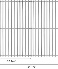 Hisencn Stainless Steel Cooking Grids Grates Grill Grid Replacement for Thermos Grill Parts 461252605, Kirkland Front Avenue 463230703, Charbroil 463261306, Kenmore, Master Chef, BBQ Pro, 16 5/8 inch 11 71hvAbwsh4L