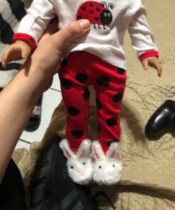 Sophia's Doll Bunny Slipper Shoes with Fluffy Rabbit Ears and Stitched Nose Accessory for 18" Dolls, White Furry Bunny 44 71hwyOcd4RL 1