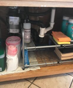 DecoBros Under Sink 2 Tier Expandable Shelf Organizer, Silver 43 71hxaLNiMeL