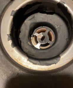 Plumb Pak K5414BLK Keeney Stainless Steel Kitchen Sink Strainer with Fixed Post Basket, Fits Standard 3-1/2-Inch Openings, 3-1/2 In. to 4 In, Black 38 71hyRG1 HFL