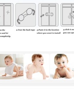 Child Safety Locks (10-Pack) - Cabinet Locks Child Safety - Baby Proof Cabinet Lock Easy to Install (No Drilling) 3M Adhesive for Drawers, Cabinet Seat, Toilet Seat, Fridge, Oven, Appliances Black 12 71hzanlf2YL
