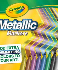 Crayola Metallic Markers, Art Supplies, 8 Count, Colors May Vary 27 71hzy6EygL