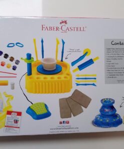 Faber-Castell Pottery Studio - Kids Pottery Wheel Kit for Ages 8+, Complete Pottery Wheel and Painting Kit for Beginners, 3 lbs of Sculpting Clay and Tools 46 71hzzCzoaBL