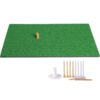 TRUEDAYS Golf Mat - Artificial Turf Golf Mat with Non-Slip Foam - 12“ x 24“ Golf Hitting Mat for Indoor and Outdoor Practice (Includes Rubber Tee Holder and Tees) 12"x24"