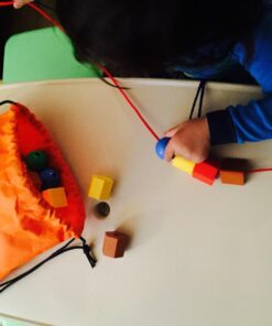 Skoolzy Primary Lacing Beads with String & Pipe Cleaners 46 pc Lacing Beads (41 pc) 43 71i1Me7pqBL