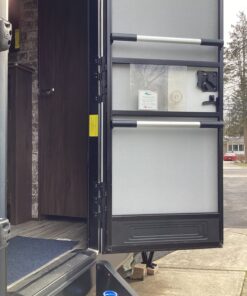 Camco Camper/RV Screen Door Cross Bar | Protects the Screen Door & Allows for Easier Exit from Travel Trailer | Adjusts from 21-5/8-Inches to 28-5/8-Inches (42183) Black Standard 34 71i306Kpn8L 1