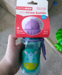Skip Hop Toddler Sippy Cup with Straw, Zoo Straw Bottle, Unicorn 26 71i33Si4QbL