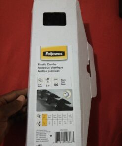 Fellowes Plastic Combs - Round Back, 1/4 Inch, 100 Pack, Black (52366) Binding Spines 24 71i35juIW2L