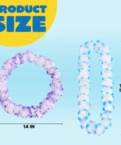 Joyin Toy 36 Counts Hawaiian Leis Bulk, Tropical Flower Lei Hawaiian Lei Beach Hawaii Luau Party Favors Decoration Birthday Party Supplies(3 Dozen) 25 71i395LU7wL