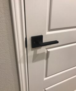 Kwikset 91570-029 Halifax Square Half-Dummy Lever in Iron Rose, Matte Black Square Rose Dummy (Non-Functioning) Old Version 24 71i3Zx6vd8L