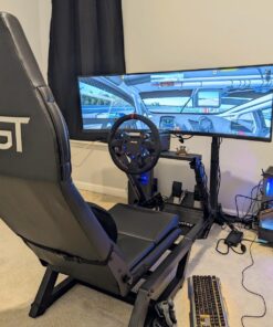 Next Level Racing F-GT Racing Simulator Cockpit. Formula and GT racing simulator cockpit compatible with Thrustmaster, Fanatec, Moza Racing on PC, Xbox and PS 44 71i44qGyvL