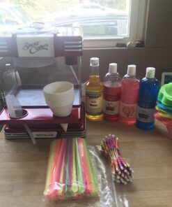 Nostalgia Snow Cone Shaved Ice Machine - Retro Table-Top Slushie Machine Makes 20 Icy Treats - Includes 2 Reusable Plastic Cups & Ice Scoop - Retro Red 37 71i4PBW9UQL