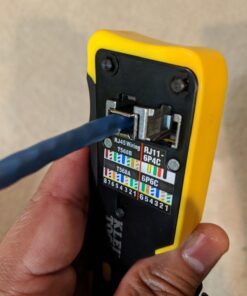 Klein Tools VDV226-110 Ratcheting Modular Data Cable Crimper / Wire Stripper / Wire Cutter for RJ11/RJ12 Standard, RJ45 Pass-Thru Connectors 57 71i5gIte L