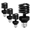 SLEEKLIGHTING 23 Watt T2 Black Light Spiral CFL Light Bulb, UL Approved- Blacklight Bulbs for Parties 120V, E26 Medium Base-Energy Saver (Pack of 4) 17 71i6xRlzkbL