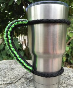 MOCE Handmade Paracord Handle for Yeti/Rtic/Ozark Trail Rambler 30 Oz Tumbler. Green/Black 13 71i6yPF NL