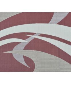 Stylish Camping 159125 9-feet by 12-feet Reversible Mat, Plastic Straw Rug, Large Floor Mat for Outdoors, RV, Patio, Backyard, Picnic, Beach, Camping (Burgundy) 9x12 Burgundy/Brown 13 71i73AHkajL