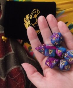 QMay DND Dice Set with 6 Pattern Dice Bag, 42 Pieces, 6 Sets Double - Colors Polyhedron Great for Dungeons and Dragons RPG MTG Table Games 6 sets-42pcs 40 71i7UPmMj L