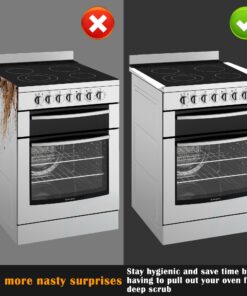 Silicone Stove Counter Gap Cover by Kindga, 21" Easy Clean Gap Filler Sealing Spills Between Kitchen Counter, Appliances,Stovetop, Oven, Washing Machine, Washer, Dryer Set of 2 (White) 21" White 18 71i7UlZoJL