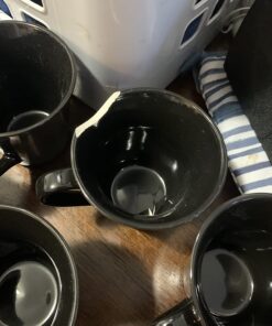 10 Strawberry Street Nova Square 45 pc Dinnerware Set, Black 32 71i8C79SYPL