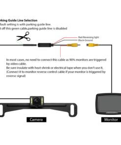 AUTO-VOX Cam1 HD Car Rear View Backup Camera of License Plate for Truck & RV with The Features of IP68 Waterproof High Brightness Light Sensor Night Vision LEDs,Fit All Cars 41 71i8n1omB9L