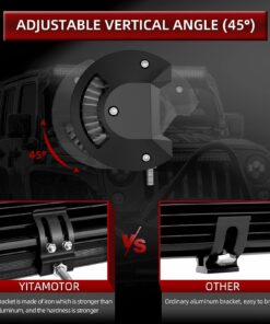 YITAMOTOR LED Light Bar 2Pack 54W 9inch Led Light Pod Spot Flood Combo Offroad Light Driving Fog Light Reverse Light Waterproof Van ATV Motorcycle Truck Boat Golf Cart 12V, 2 Years Warranty 9" 54W Combo Black 15 71i96r1XwYL