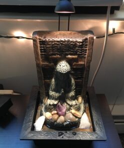 Namaste Zen Buddha Tabletop Water Fountain 11 1/2" Waterfall with LED Light for Indoor Table Desk - John Timberland 26 71i9W8WHG5L