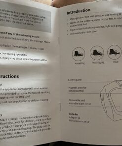 MIKO Foot Massager Machine with Deep-Kneading, Compression, Shiatsu, and Heat for Plantar Fasciitis, Neuropathy, Fits up to Men Size 13 Grey With Button 39 71iA77mUInL